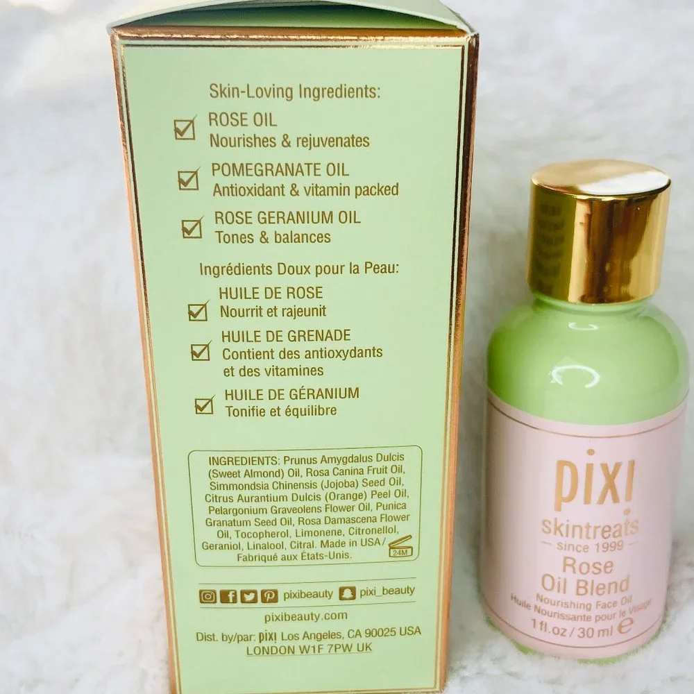 Pixi Skintreats Rose Oil Blend Skin Oil New in Box 1 fl oz / 30 ml Full …